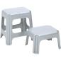 Preview: Badhocker, hellgrau, H 42 cm