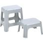 Preview: Badhocker, hellgrau, H 24 cm