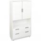 Preview: Quadro - Schrank XL ohne Mittelwand, mit 3 Einlegeböden, B 79, weiss - auf Sockel