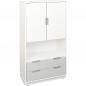 Preview: Quadro - Schrank XL ohne Mittelwand, mit 3 Einlegeböden, B 79, weiss - auf Sockel