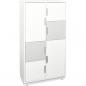 Preview: Quadro - Schrank XL mit 1 Trennwand und 3x2 Einlegeböden, B 79, weiss