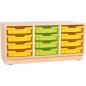 Preview: Quadro - Regal S für Kunststoffbehälter, B 104, Ahorn, dreireihig