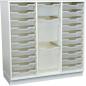 Preview: Quadro - Schrank M+ für Kunststoffbehälter, B 104, weiss, dreireihig