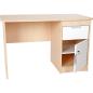 Preview: Schreibtisch Quadro mit Schublade und Tür - weiss