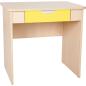 Preview: Schreibtisch Quadro mit breiter Schublade - gelb