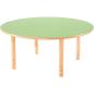 Preview: Runder Tisch Flexi, Ø 120 cm, höhenverstellbar 40-58 cm, grün