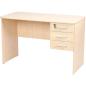 Preview: Schreibtisch Vigo E mit 3 Schubladen, Ahorn