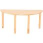 Preview: Halbrunder Flexi Tisch, hvstb. 58-76 cm, HPL