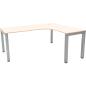 Preview: Grande L-Schreibtisch mit Metallbeinen