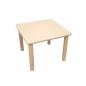 Preview: Flexi Quadratischer Tisch 60 x 60 cm, hvstb. 40-58 cm, Ahorn Royal