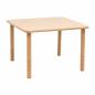 Preview: Flexi Quadratischer Tisch 80 x 80 cm, hvstb. 40-58 cm, Ahorn Royal