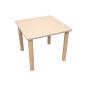 Preview: Flexi Quadratischer Tisch 60 x 60 cm, hvstb. 58-76 cm - Ahorn Royal