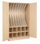Preview: Kombischrank für 10 Matten und Decken, mit Tür