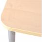 Preview: MILA Tisch 4, halbrund, Diagonale 160, Tischhöhe 64 cm - Birke