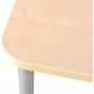 Preview: MILA Tisch 5, halbrund, Diagonale 160, Tischhöhe 70 cm - Birke