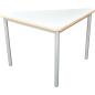 Preview: MILA Tisch 3 HPL, dreieckig, Seite 90 cm, Tischhöhe 58 cm - HPL weiss