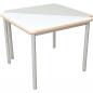 Preview: MILA Tisch 3 HPL, dreieckig, Seite 90 cm, Tischhöhe 58 cm - HPL weiss