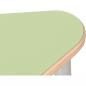 Preview: MILA Tisch 3 HPL, dreieckig, Seite 80 cm, Tischhöhe 58 cm - HPL grün