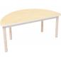 Preview: Flüstertischplatte PLUS, halbrund, Diagonale 120 cm - beige