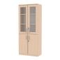 Preview: EXPO Schrank 185 mit Glasvitrine, Ahorn E, (096193)