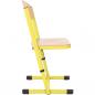 Preview: Stuhl TS, höhenverstellbar 3-4, Sitzhöhe 35-38 cm, für Tischhöhe 58-64 cm - gelb - Buche