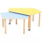 Preview: Flexi Tischplatte fünfeckig - HPL blau