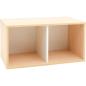 Preview: Quadro - Aufsatzregal S, mit Mittelwand, B 79, Ahorn
