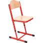 Preview: Stuhl TS, höhenverstellbar 6-7, Sitzhöhe 46-51 cm, für Tischhöhe 76-82 cm - rot - Buche