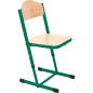Preview: Stuhl TS, höhenverstellbar 6-7, Sitzhöhe 46-51 cm, für Tischhöhe 76-82 cm - grün - Buche
