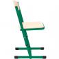 Preview: Stuhl TS, höhenverstellbar 6-7, Sitzhöhe 46-51 cm, für Tischhöhe 76-82 cm - grün - Buche