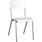 Preview: Stuhl H 6, Sitzhöhe 46 cm, für Tischhöhe 76 cm - weiss