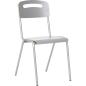 Preview: Stuhl H 6, Sitzhöhe 46 cm, für Tischhöhe 76 cm - grau