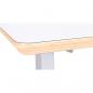 Preview: Manuell höhenverstellbarer Doppeltisch Hugo, Tischhöhe 70-117 cm, Sperrholzplatte, abgerundete Ecken - alufarben - HPL weiss