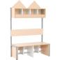 Preview: Garderobe Häuschen Fachbreite: 30 cm, mit Gestell