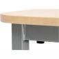 Preview: Doppeltisch Forte 6, Tischhöhe 76 cm, abgerundete Ecken - alufarben - Ahorn