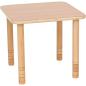 Preview: Quadratischer Tisch Flexi, 60 x 60 cm, höhenverstellbar, Buche
