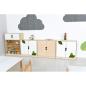 Preview: Echtholz Schrank L, 5 Einlegeböden, oben Türen S (098521)