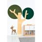Preview: Wandapplikation, Baum mit runder Krone