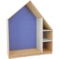 Preview: Quadro - Häuschen mit 2 Einlegeböden, Ahorn - blau