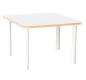 Preview: Quadratischer Flexi Tisch 80 x 80 cm, hvstb. 58-76 cm, HPL