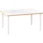 Preview: Rechteckiger Tisch Flexi, höhenverstellbar 40-58 cm, weiss