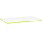 Preview: Tischplatte Quadro rechteckig, 120x65 cm, weiss, Kante limone