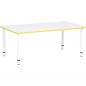 Preview: Tischplatte Quadro rechteckig, 120x65 cm, weiss, Kante limone
