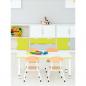 Preview: Tischplatte Quadro rechteckig, 120x65 cm, weiss, Kante limone