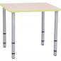 Preview: Tischplatte Quadro quadratisch, Ahorn, Kante grün