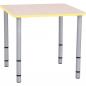 Preview: Tischplatte Quadro quadratisch, Ahorn, Kante gelb