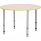 Preview: Tischplatte Quadro rund, Ahorn, Kante grün
