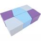 Preview: Schaumstoffsitze 6er Set, Sitzhöhe 41 cm, blau/violett