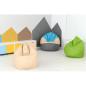 Preview: Sitzsack Maxi, grau-beige-blau