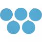 Preview: Bodenkissen, rund, 5er-Set, helltürkis